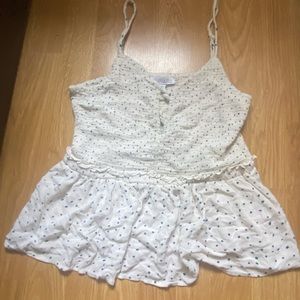 White Tank Top Blouse. Lightly worn. Its flowy.
